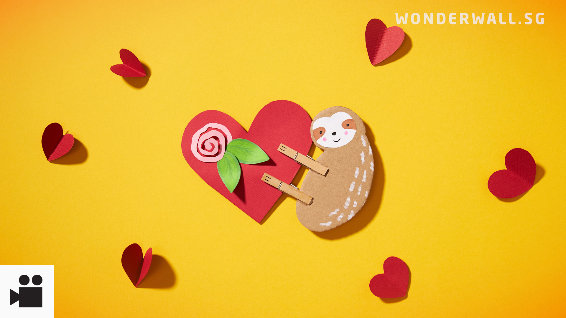 We Took Some Cardboard And Clothes Pegs And Made A Cute Card For Valentine's Day