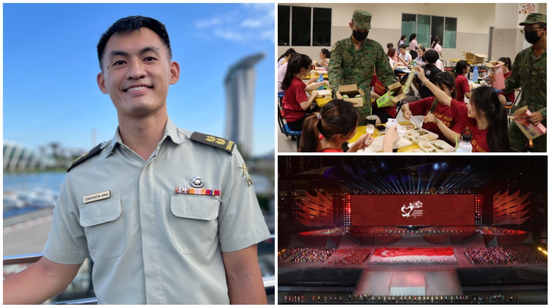 LTC Emerson Ang, Chairman of Show Support, and his soldiers from 40SAR have the very important task of ensuring the NDP 2022 performers are in costume, made up, fed, and led to the Floating Platform at exactly the right time.
