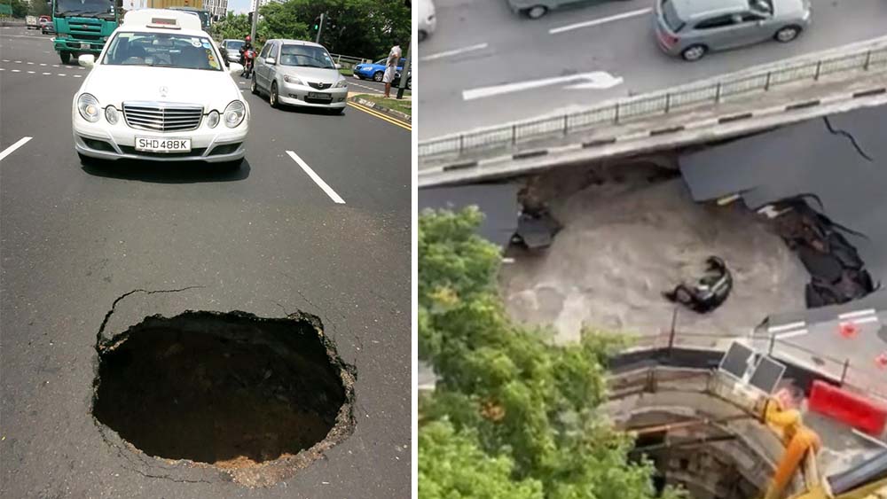 From Tanjong Katong To Clementi: Singapore's Most Jaw-Dropping Sinkholes Over The Years